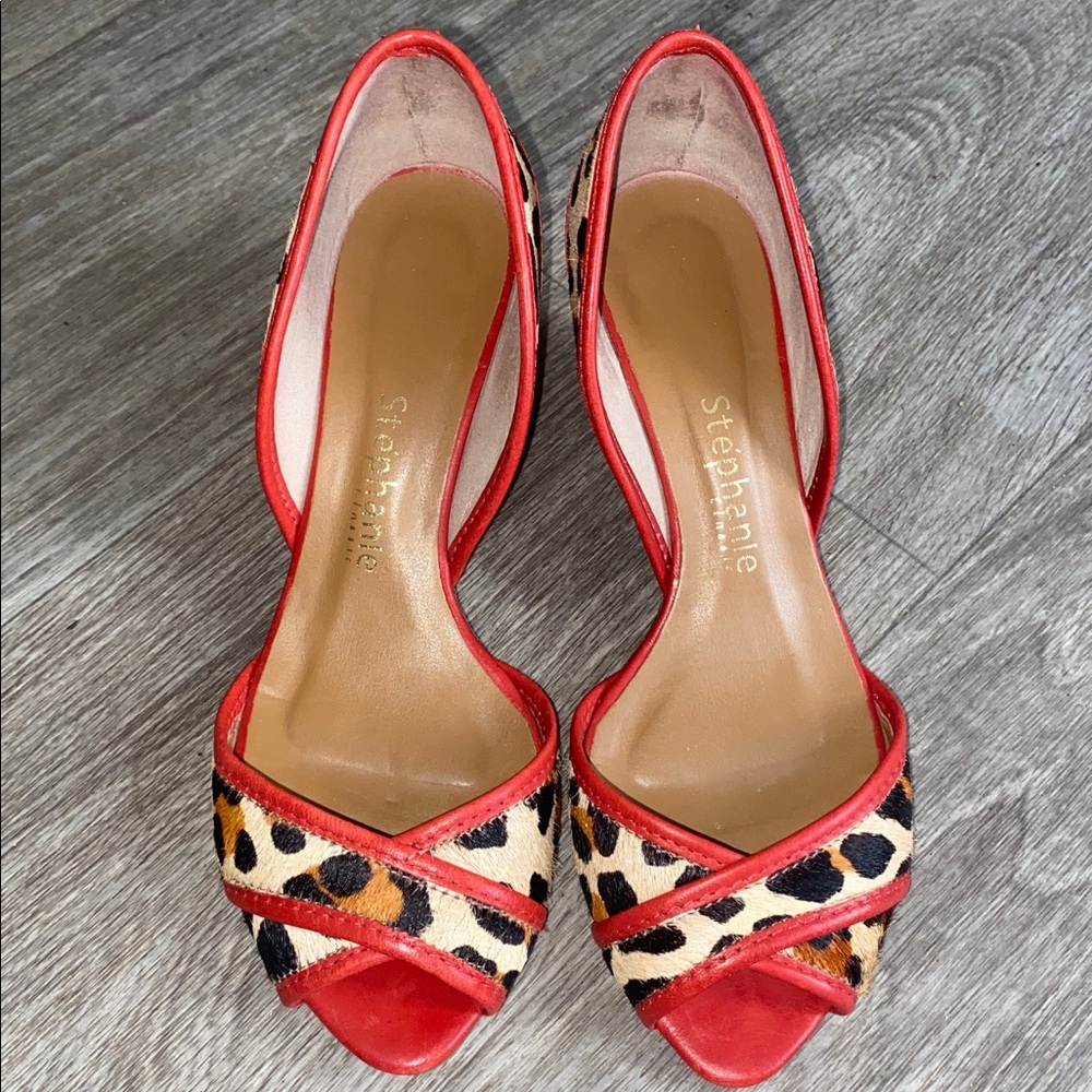 stephanie classic brazil leather print shoes 5 USA